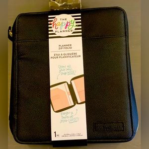 The Happy Planner Black Zip Folio